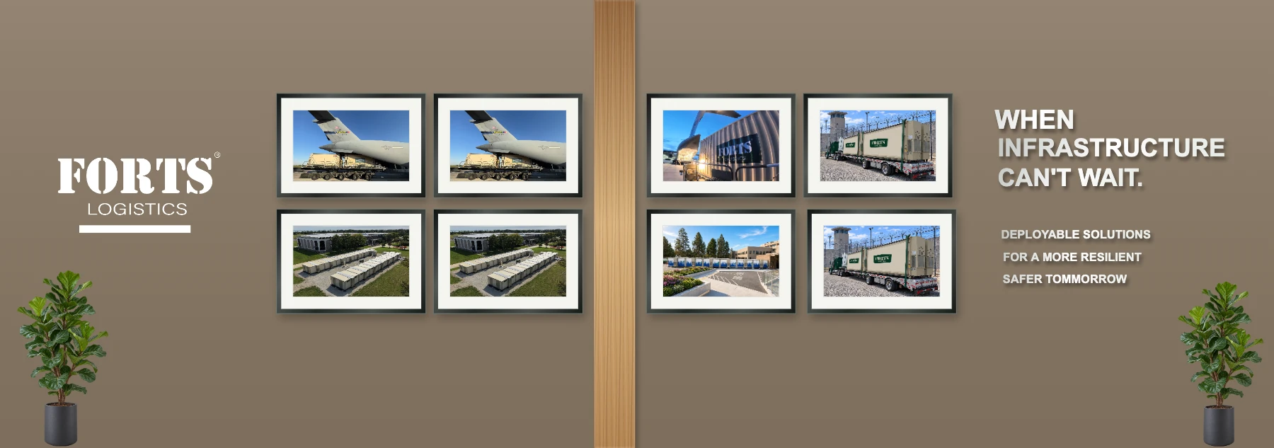 Corporate gallery wall concept with photography and lettering